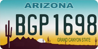 AZ license plate BGP1698