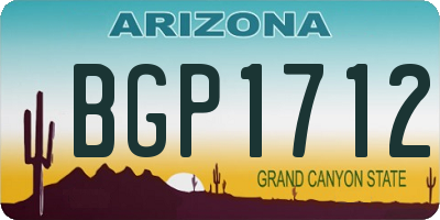 AZ license plate BGP1712