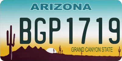 AZ license plate BGP1719