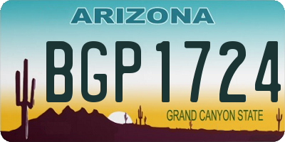 AZ license plate BGP1724