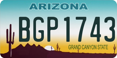 AZ license plate BGP1743