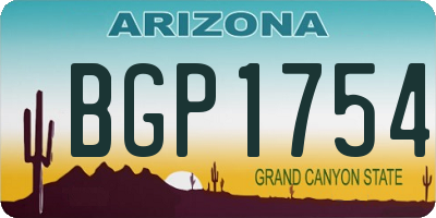AZ license plate BGP1754
