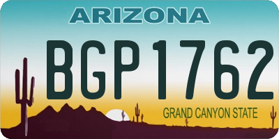AZ license plate BGP1762