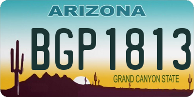 AZ license plate BGP1813