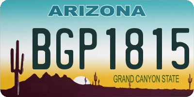 AZ license plate BGP1815