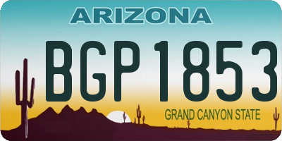 AZ license plate BGP1853