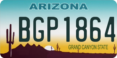AZ license plate BGP1864