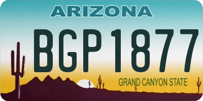 AZ license plate BGP1877
