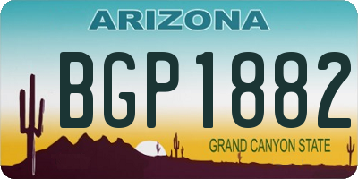 AZ license plate BGP1882