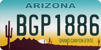 AZ license plate BGP1886