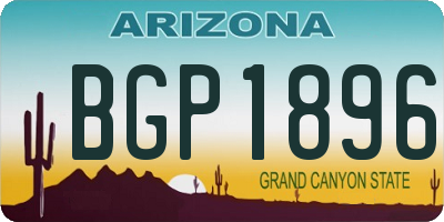 AZ license plate BGP1896