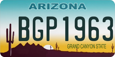 AZ license plate BGP1963