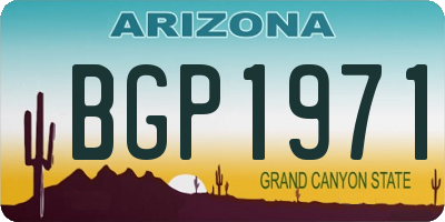 AZ license plate BGP1971