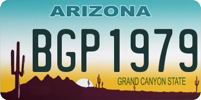 AZ license plate BGP1979