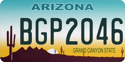 AZ license plate BGP2046