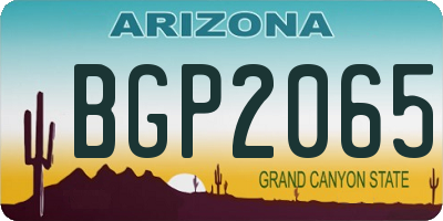 AZ license plate BGP2065