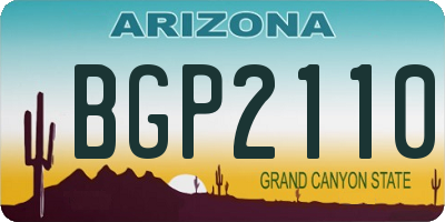 AZ license plate BGP2110