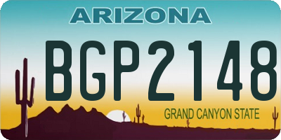 AZ license plate BGP2148