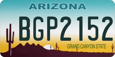 AZ license plate BGP2152
