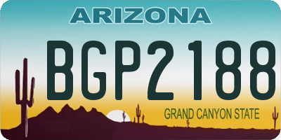 AZ license plate BGP2188