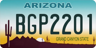 AZ license plate BGP2201