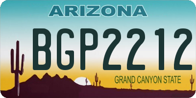 AZ license plate BGP2212
