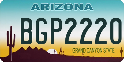 AZ license plate BGP2220