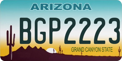 AZ license plate BGP2223