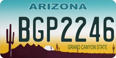 AZ license plate BGP2246