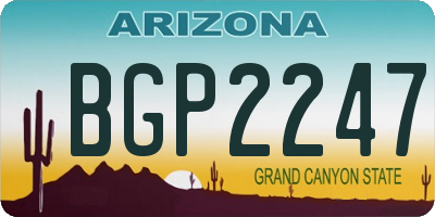 AZ license plate BGP2247