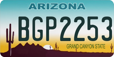 AZ license plate BGP2253