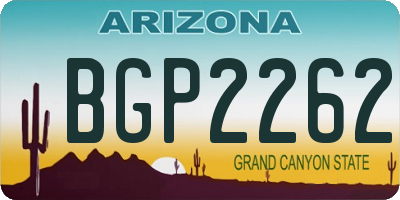 AZ license plate BGP2262