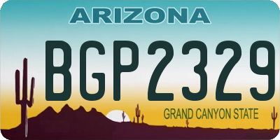 AZ license plate BGP2329