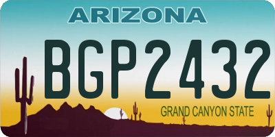 AZ license plate BGP2432