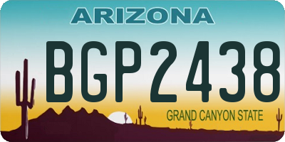 AZ license plate BGP2438