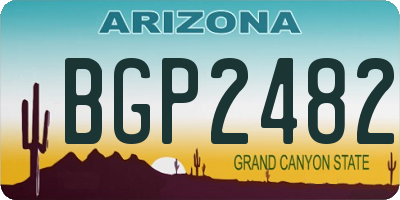 AZ license plate BGP2482