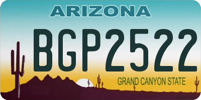 AZ license plate BGP2522