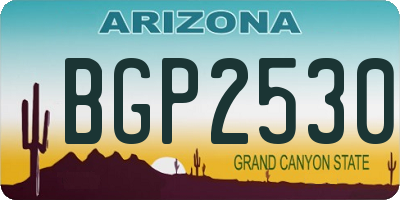 AZ license plate BGP2530