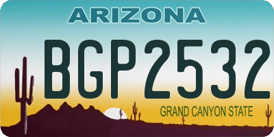 AZ license plate BGP2532