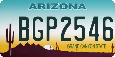 AZ license plate BGP2546