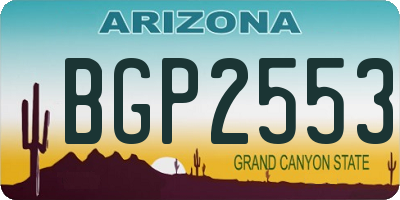 AZ license plate BGP2553