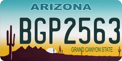 AZ license plate BGP2563