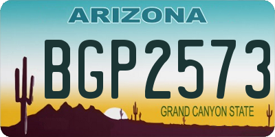 AZ license plate BGP2573