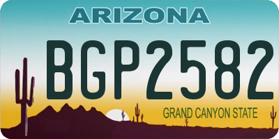 AZ license plate BGP2582