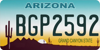 AZ license plate BGP2592
