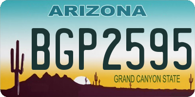 AZ license plate BGP2595