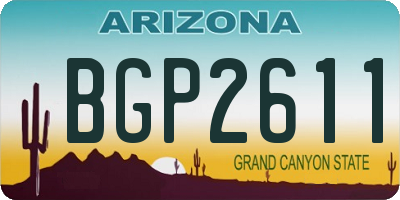 AZ license plate BGP2611
