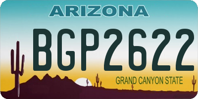 AZ license plate BGP2622