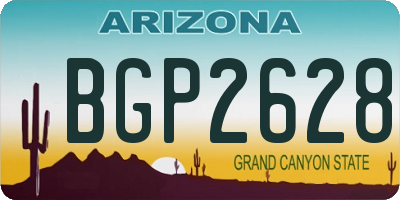 AZ license plate BGP2628