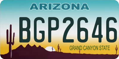 AZ license plate BGP2646
